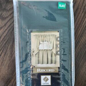 LORRAINE Home Fashions Forest Green "Ribcord" Fabric Single Valance NEW!